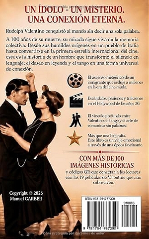 Contratapa de La mirada de Valentino, de Manuel Garber